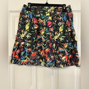 Dona Jo Vivid Tropical Print Active Skort Size 1